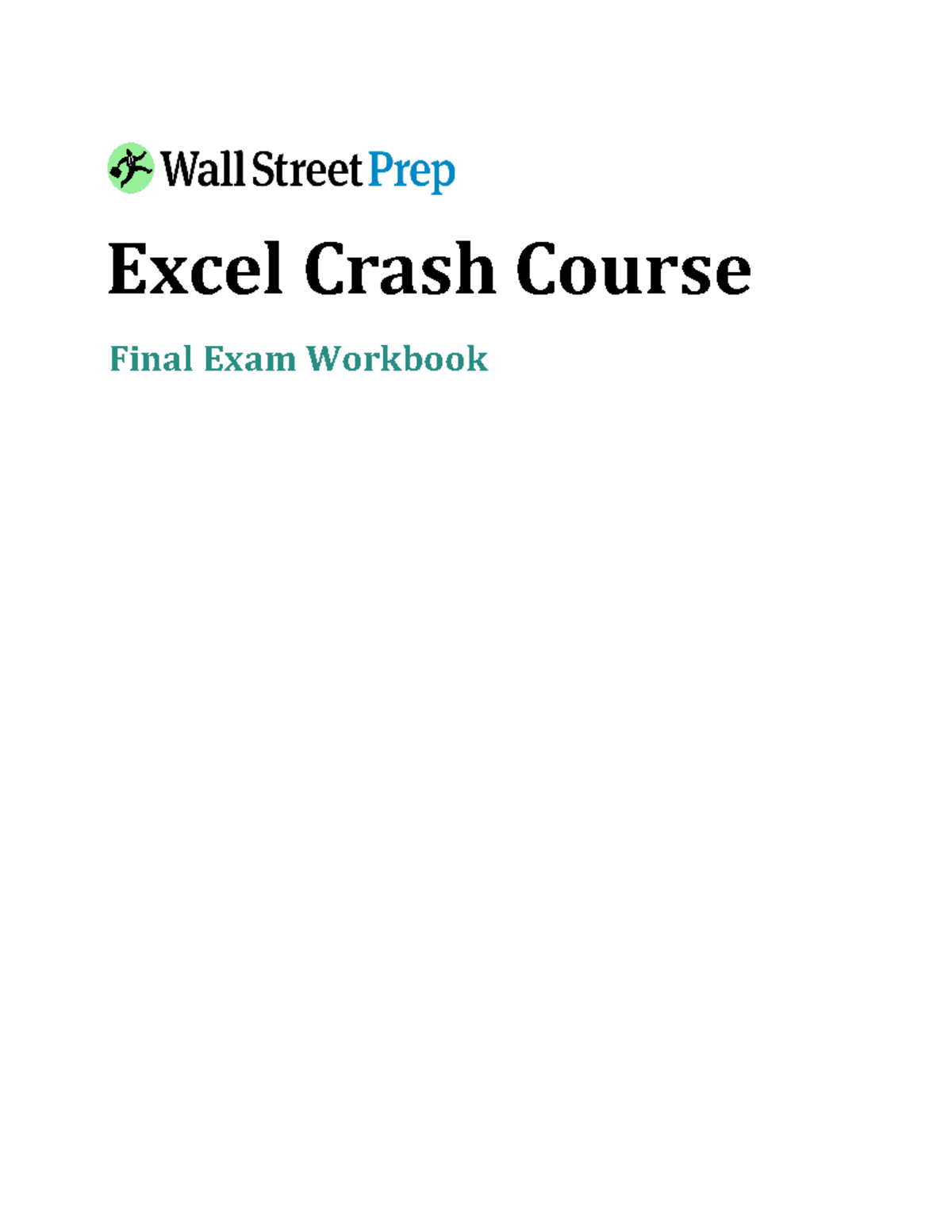 Excel Crash Course Final Exam Workbook v24 - Studocu
