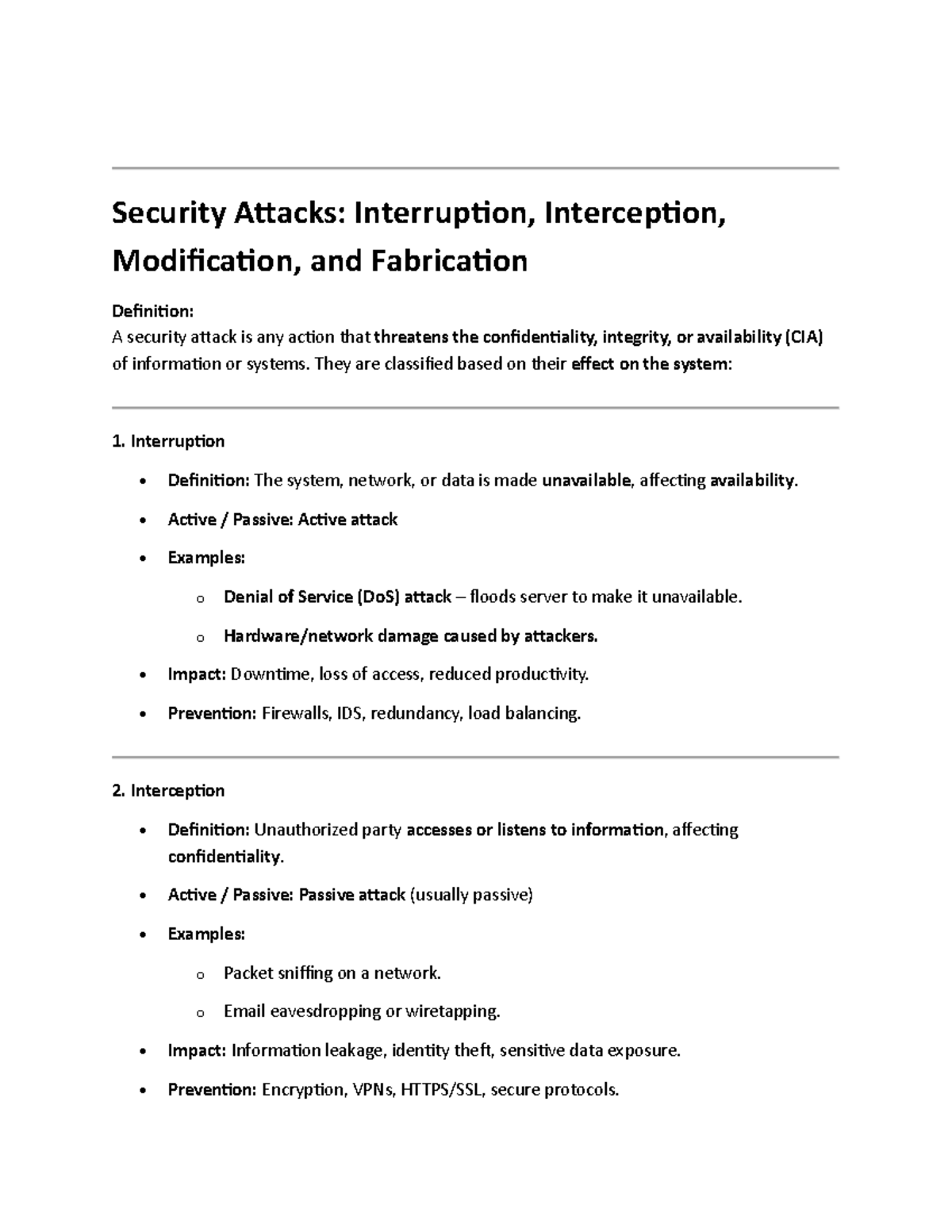IS-unit1&unit2: Security Attacks and Mechanisms Overview - Studocu