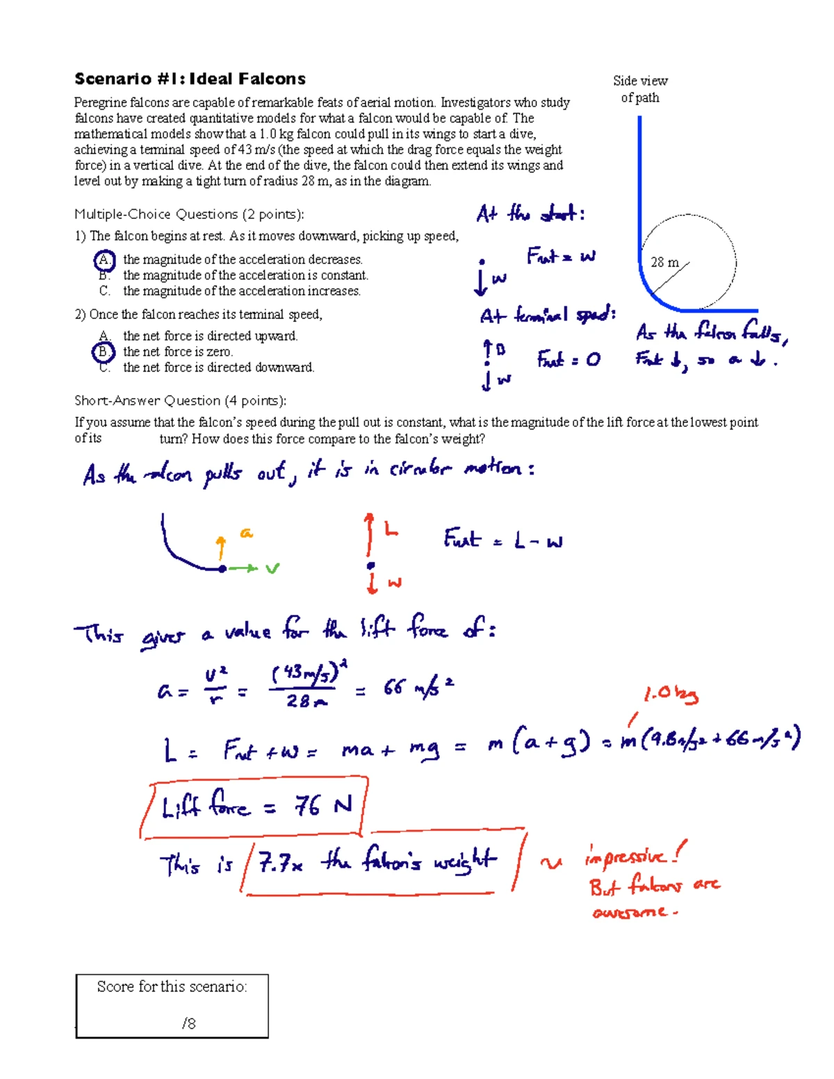 PH 121 practice exam 2 solutions - . PH 121 Exam #2, Fall 2021 Name