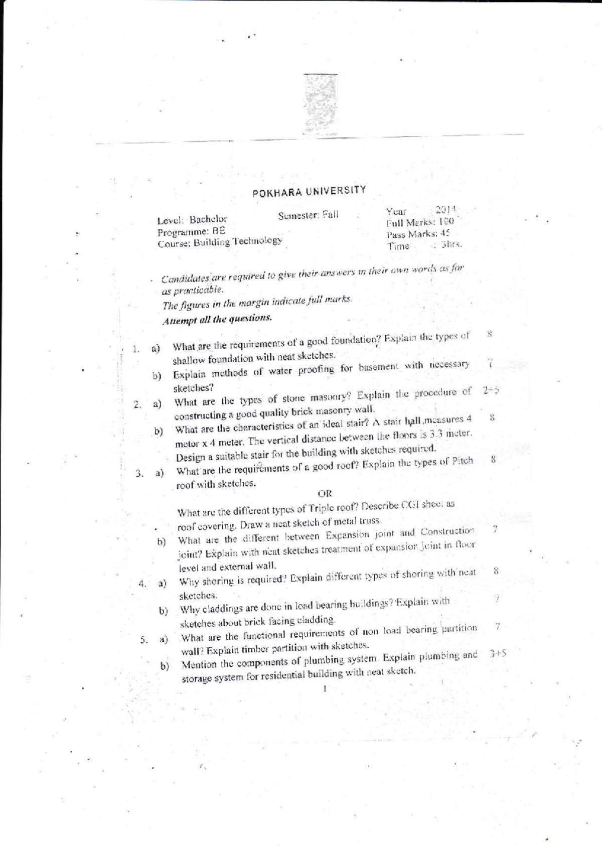 Building Technology: Comprehensive Study Guide for BE Students (POKHARA ...