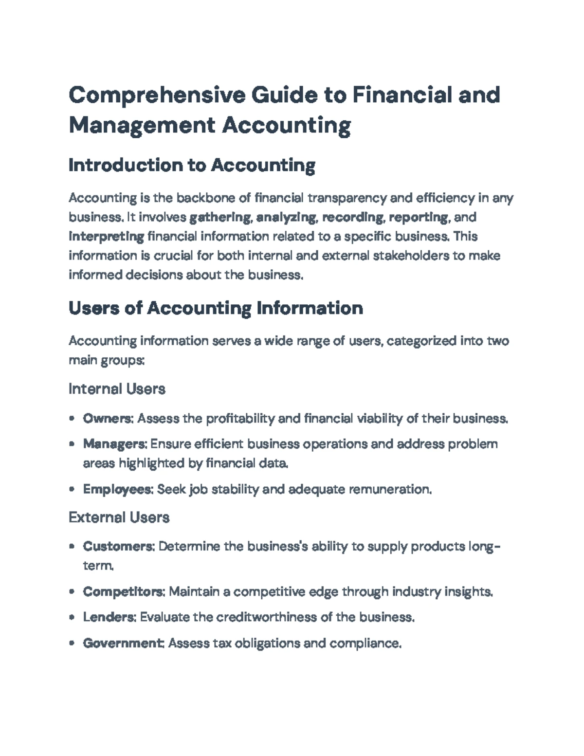 Comprehensive Guide to Financial Calculations and the Accounting ...