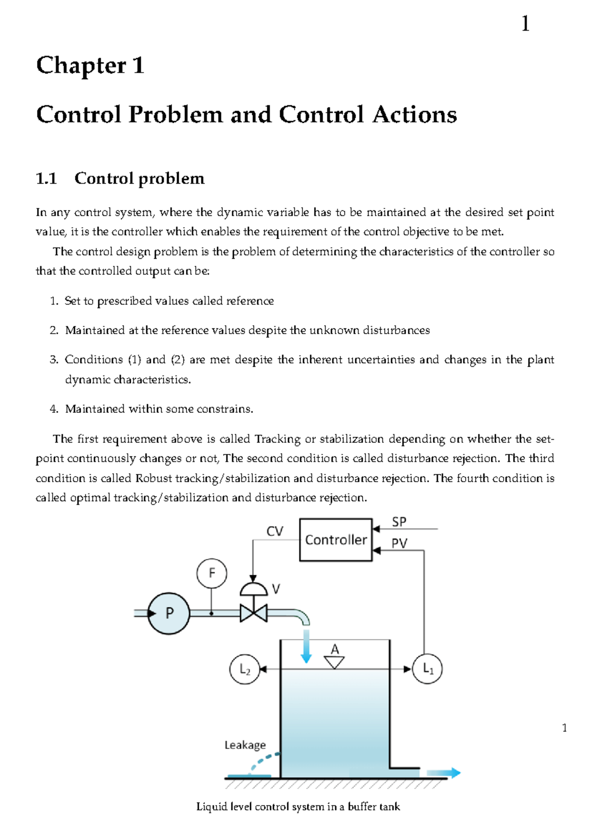 Inno2019 EMT4203 Control II Chapter 1: Control Problems & Actions - Studocu