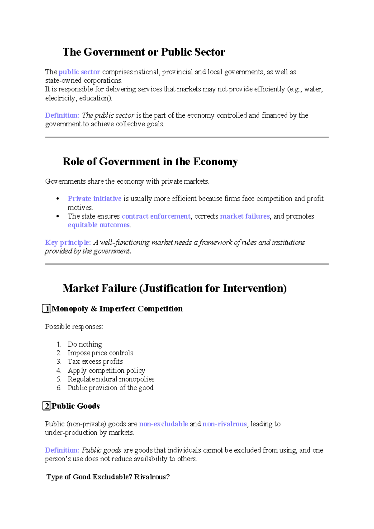 Chapter 15: The Role of Government in the Public Sector - Studocu