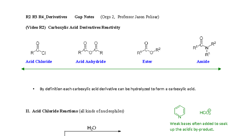 R2 R3 R4_Derivatives Gap Notes (Orgo 2, Prof. Polisar) - Studocu