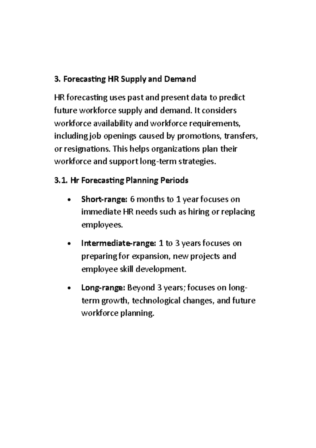 HR Forecasting: Supply and Demand Strategies for Workforce Planning ...