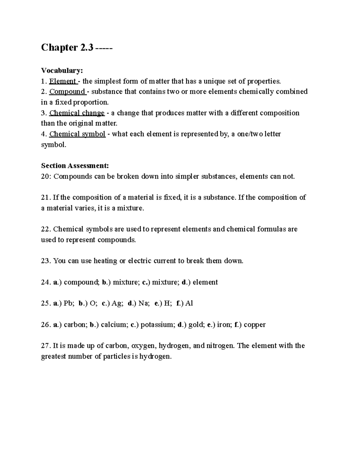 Chemistry 2 - Understanding Compounds and Elements: Chapter 2.3 Notes ...