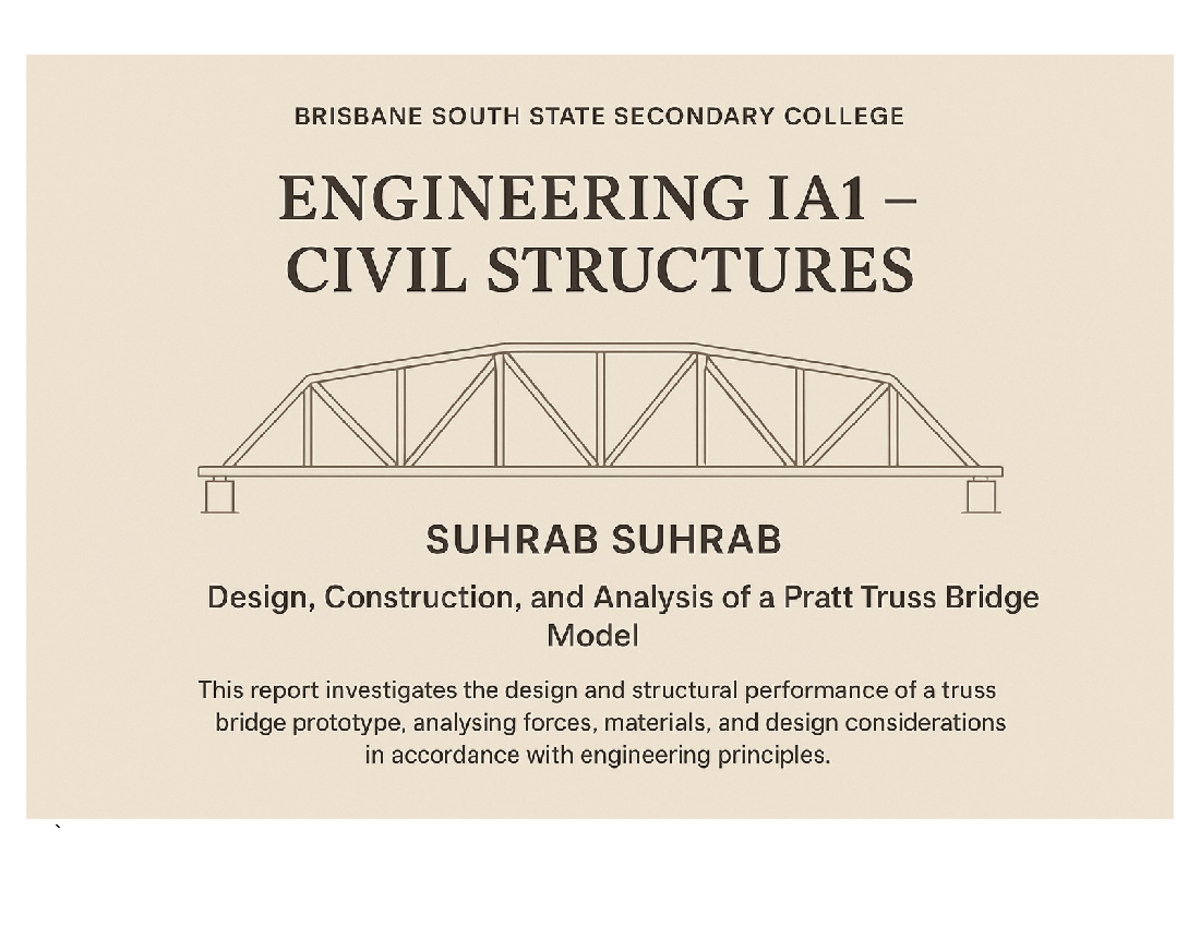 Engineering IA1 Final - Civil Structure Design and Analysis - Studocu