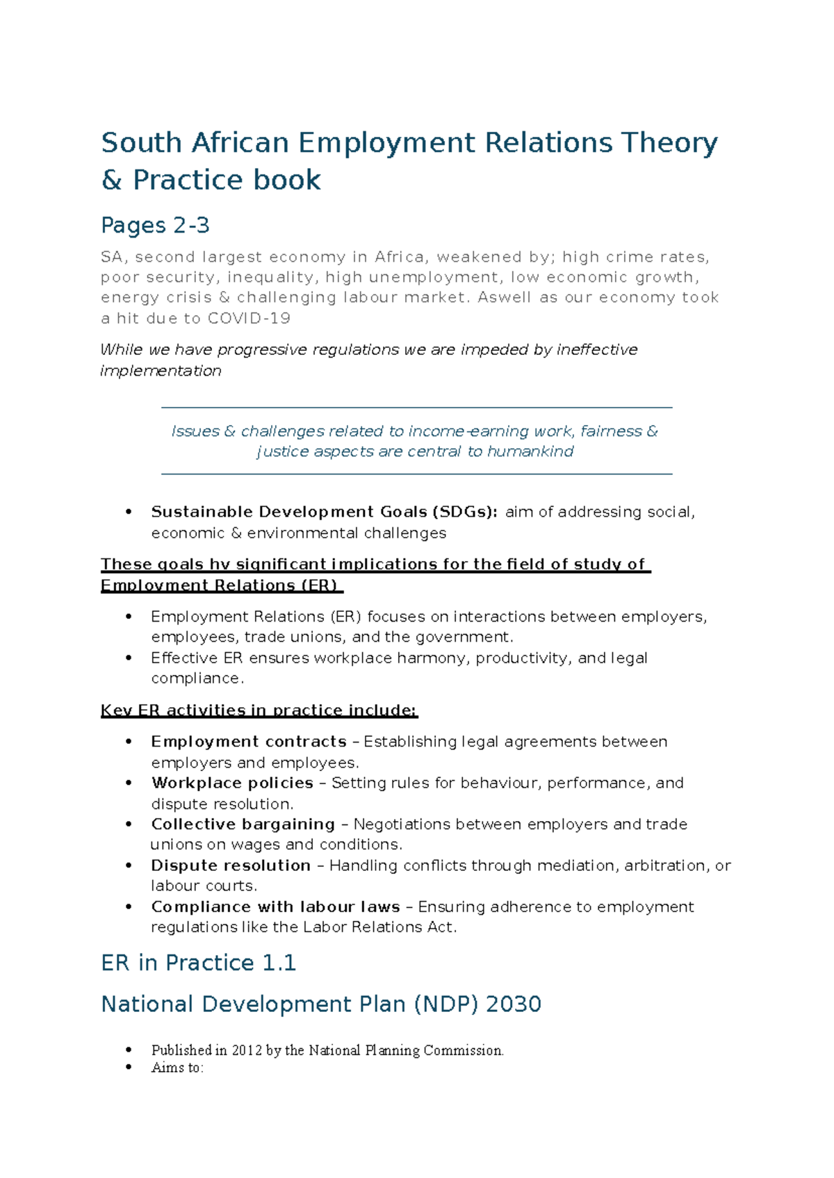 Coerao-B11, Insights into South African Employment Relations Theory ...