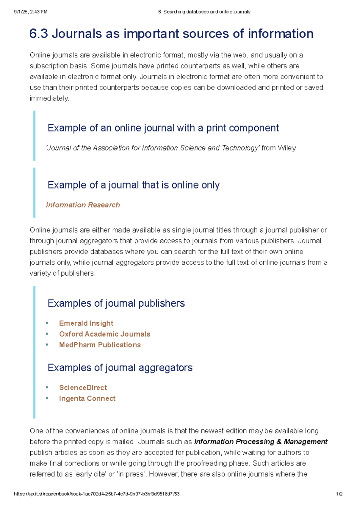 2:43 PM 6. Online Journals: Importance & Key Examples - Studocu