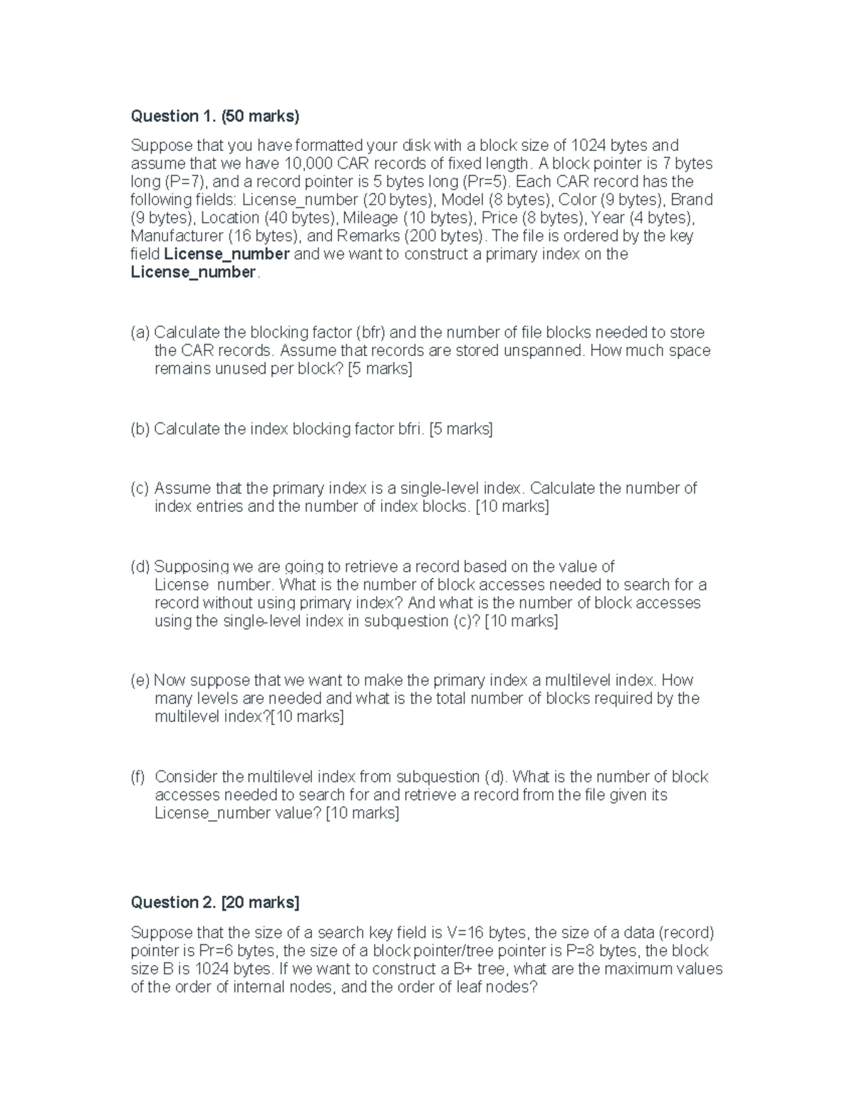 CS3402 Assignment 1: Database Systems ER Diagram & Relational Schema ...