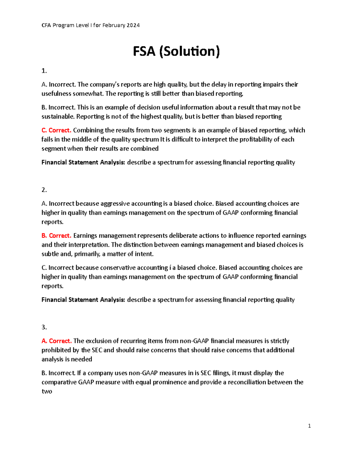 CFA Level 1 Mock Exam Practice Questions by Wiley (2020) - Studocu
