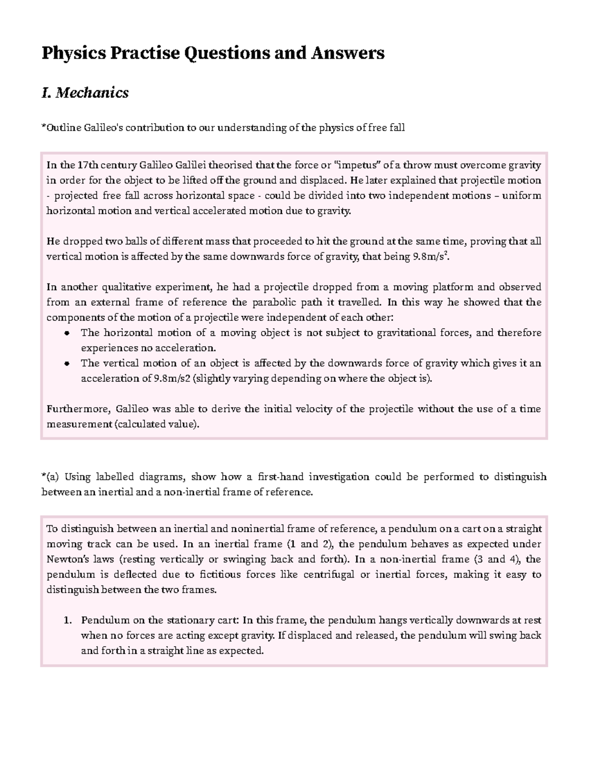 Difficult Past HSC Physics Long Response Questions & Answers I ...