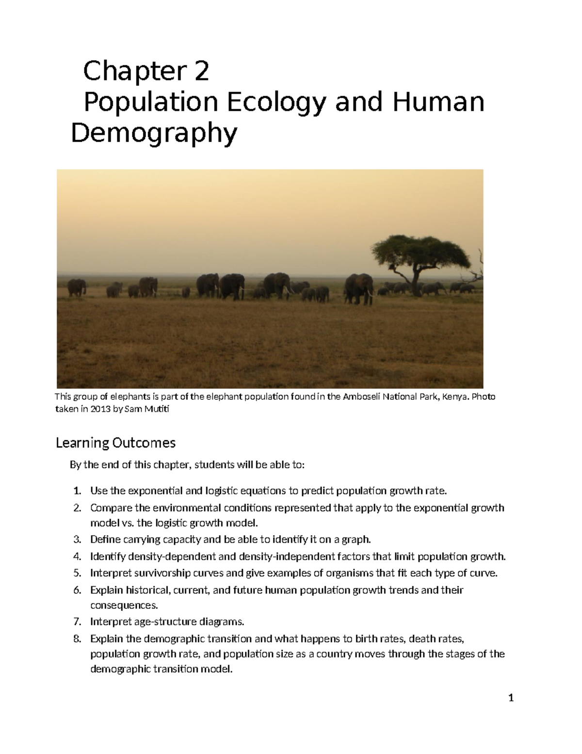 C2 populationecology - NONE - Chapter 2 Population Ecology and Human ...