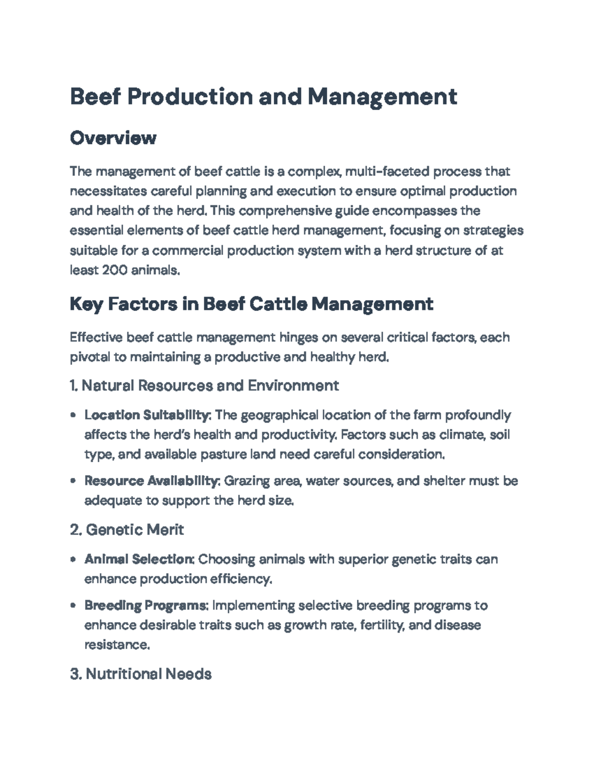 Effective Beef Cattle Herd Management for Commercial Operations - Beef ...