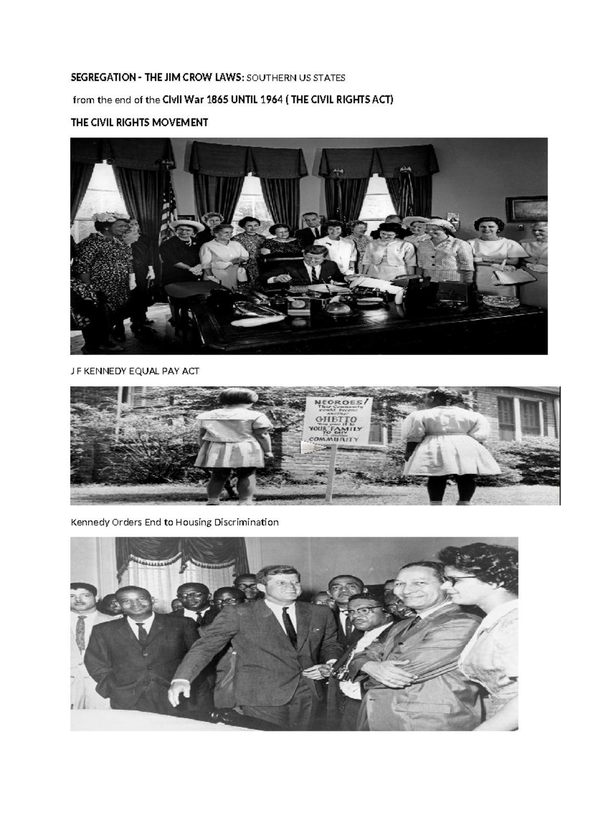 Pics on Segregation Civil Rights Movement - SEGREGATION - THE JIM CROW ...