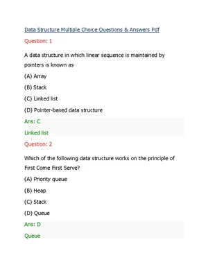 Final dsl oral qa 2019 - Oral questions - Fundamentals of Data ...