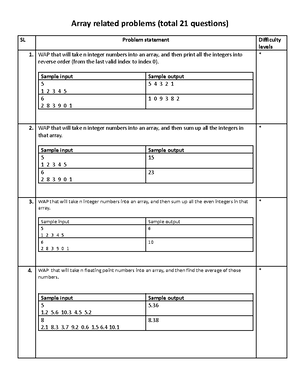 Nested Loops (Patterns) - Nested Loop related problems (total 18 ...