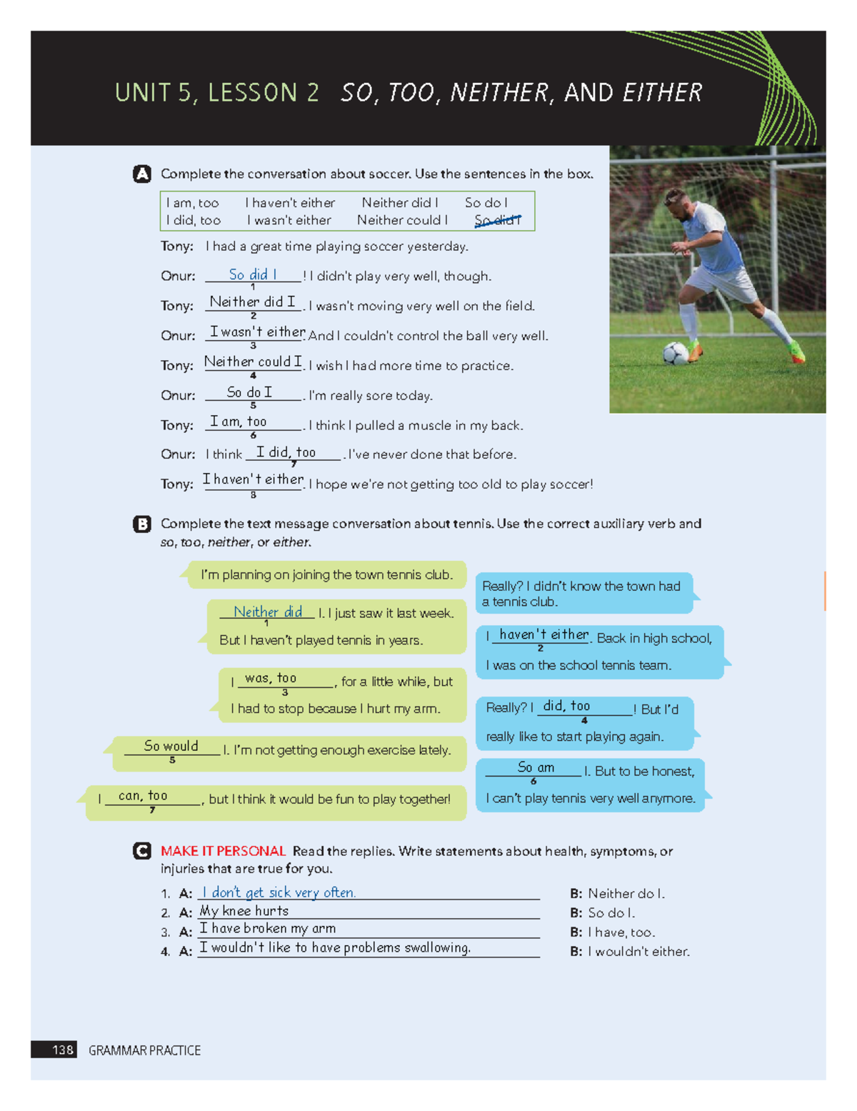 Homework-PAGE138 - Actividad del libro - Complete the conversation ...
