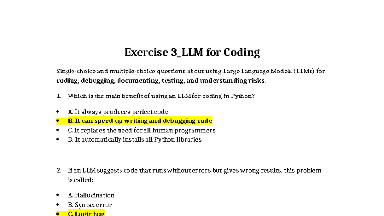Exercise 3_LLMs in Python Coding: Benefits, Risks, and Best Practices ...