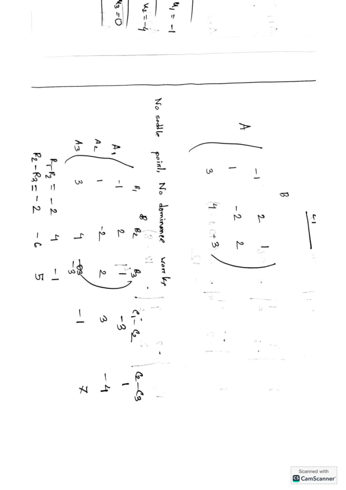Mat485 - Lecture Notes on Game Theory and Saddle Points - Studocu