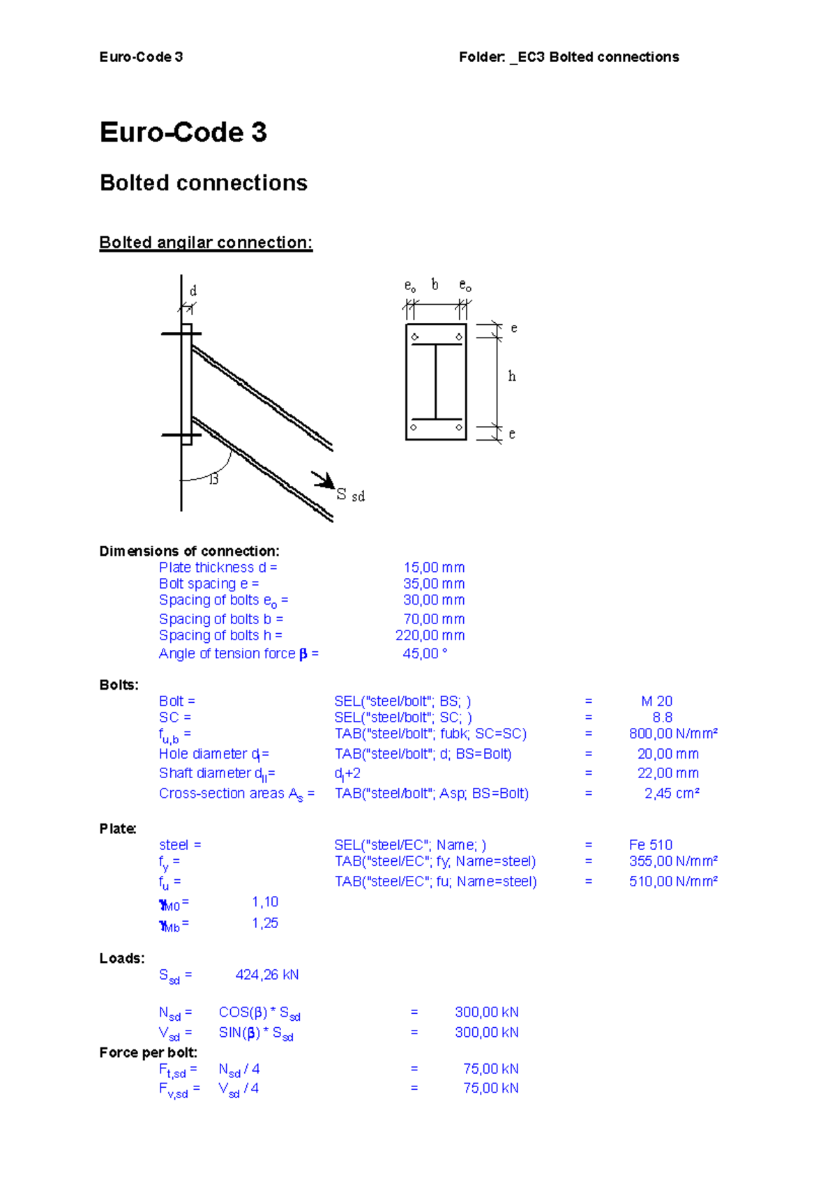 Bolted Connections Analysis: Eurocode 3 (EC3) Guidelines - Studocu