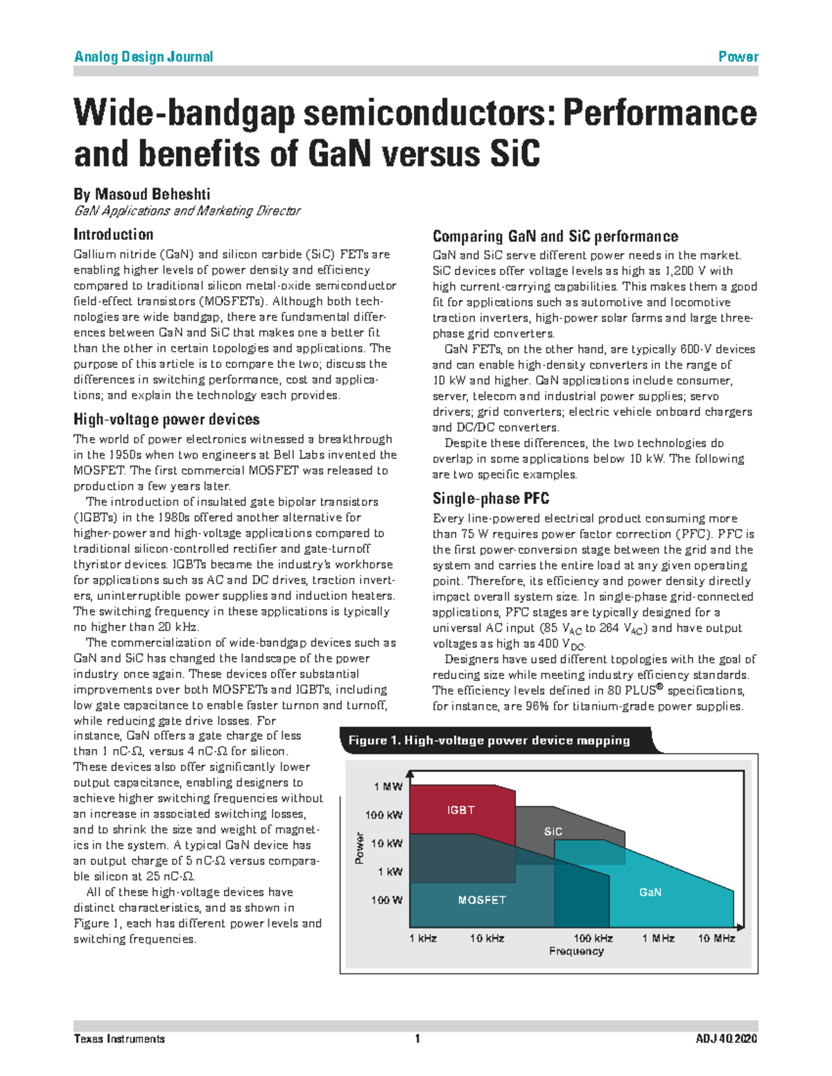 Slyt801 - GaN vs SiC: Performance & Benefits in Power Semiconductors ...
