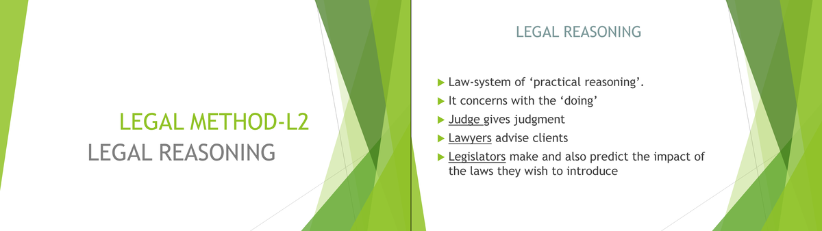 Legal Reasoning & Logic: A Study Guide for L2 Final Exam - Studocu