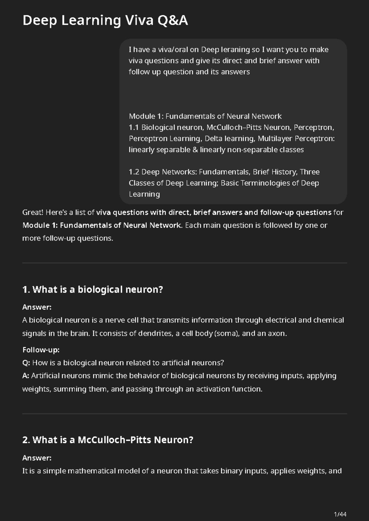 Deep Learning Viva Q&A - DL Lecture Notes & Questions for Oral Exam ...