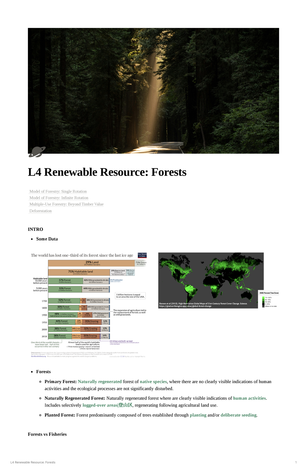 L4 Renewable Resource Management: Forests and Deforestation Insights ...