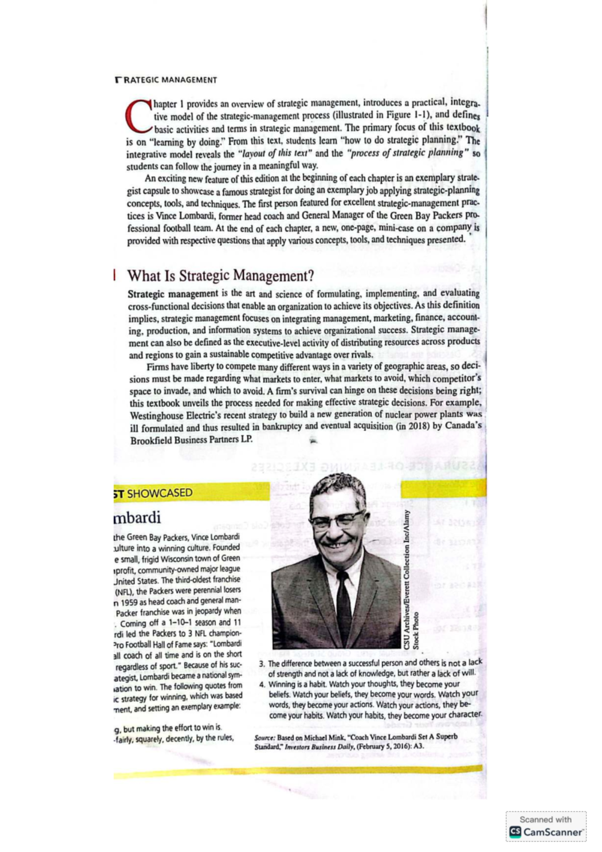 Strategic Management (Course Code) - Chapter 1 Overview and Concepts ...
