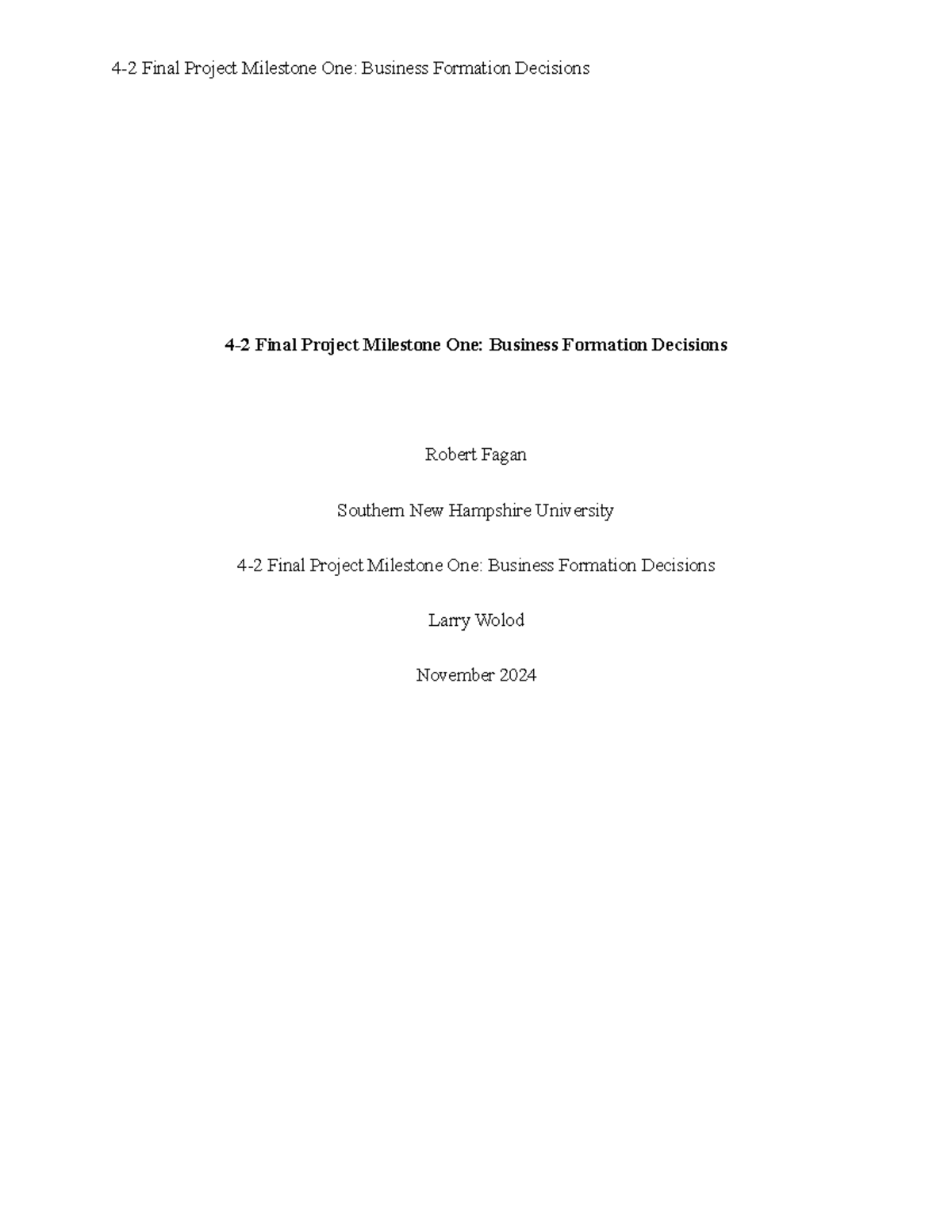 9 Final Report - 4-2 Final Project Milestone One: Business Formation ...