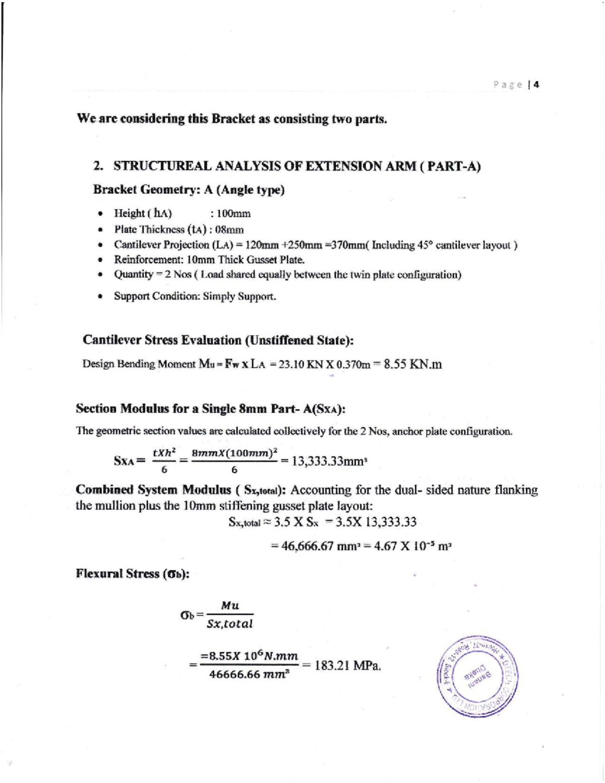 Structural Analysis of Extension Arm Bracket (DTECH) - Studocu