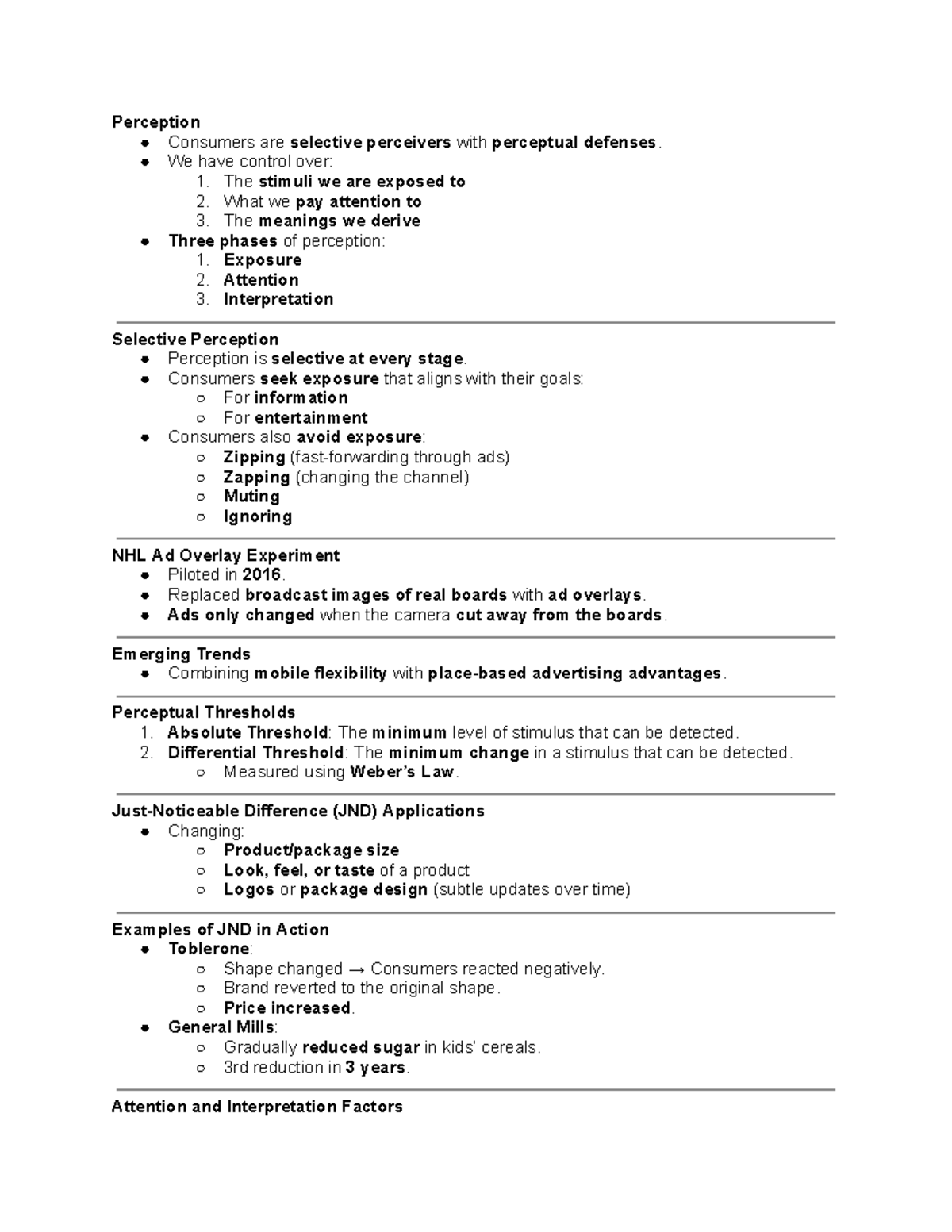 Consumer Perception Insights: Selective Processes & Conditioning (MKT ...