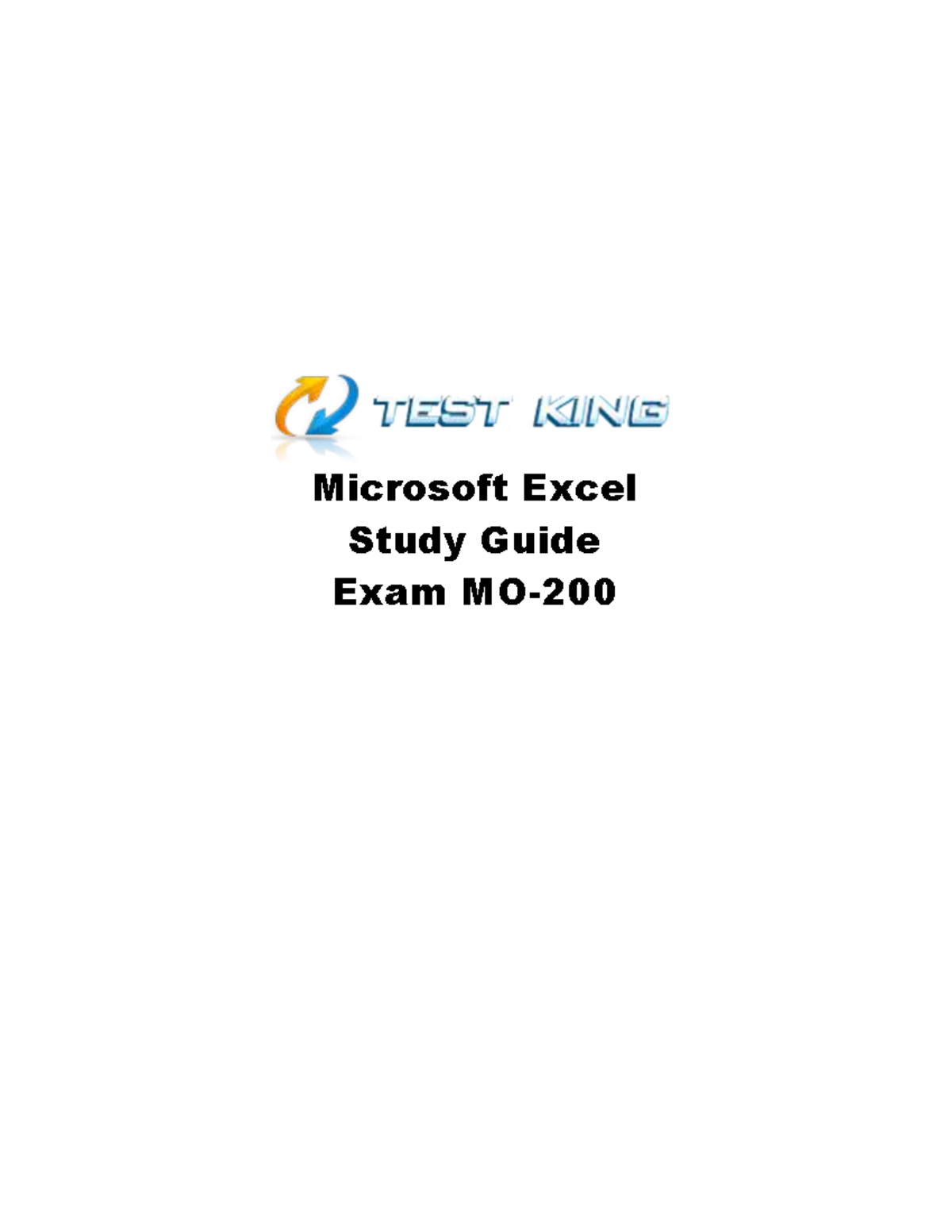 Microsoft Excel Study Guide for Exam MO-200: Key Concepts and Skills ...