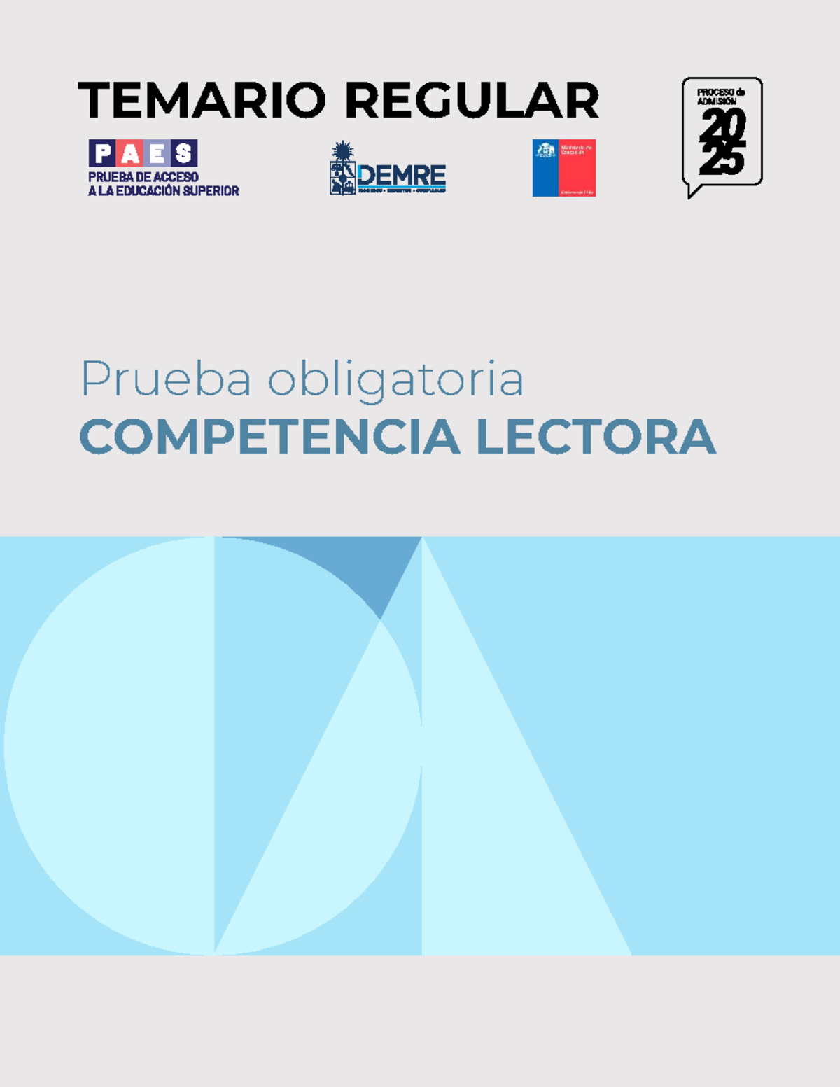 Temario PAES Regular 2025: Prueba de Competencia Lectora - Studocu