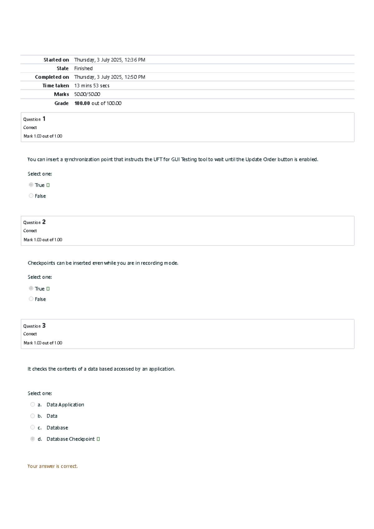 Midterm Exam Review for Remote Exam 2433T: UFT GUI Testing Insights ...