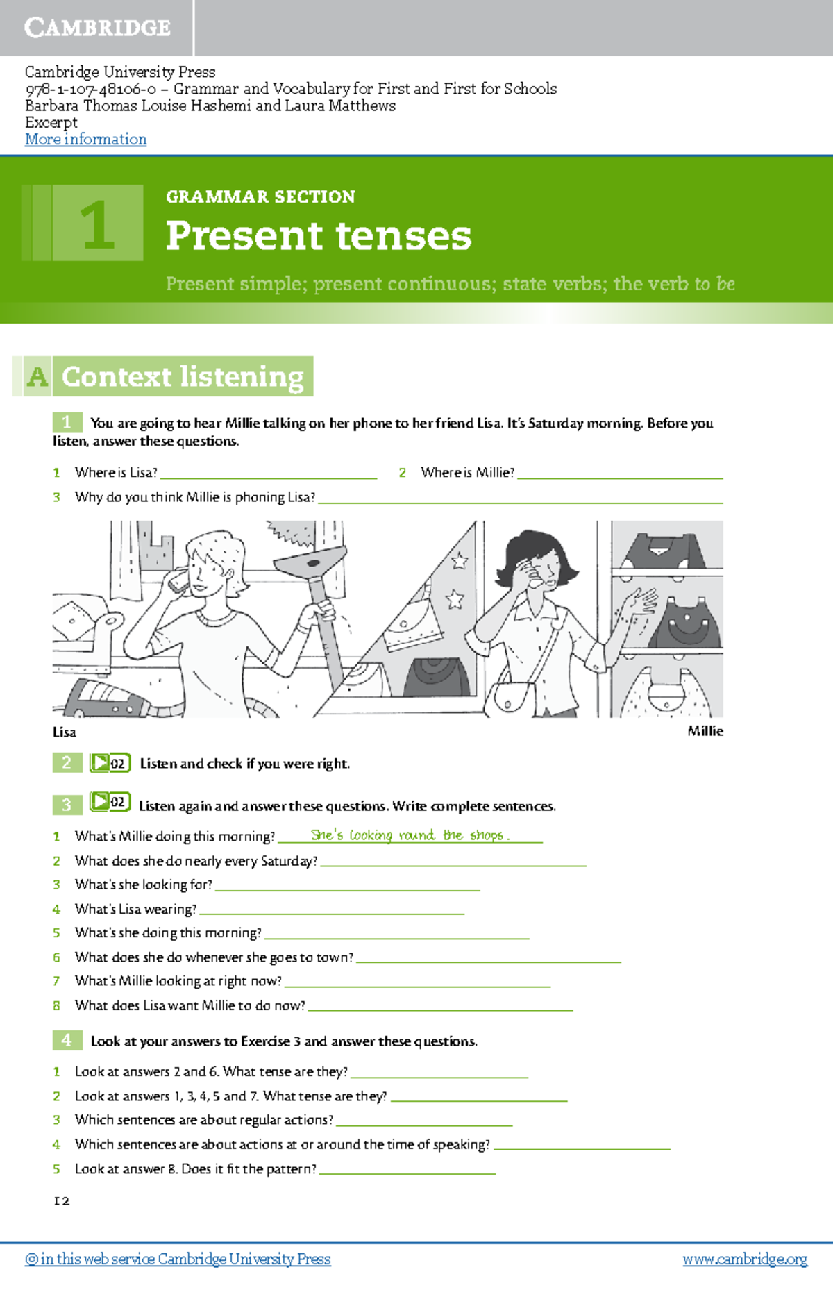 Present Tenses - apuntes - 978-1-107-48106-0 – Grammar and Vocabulary ...