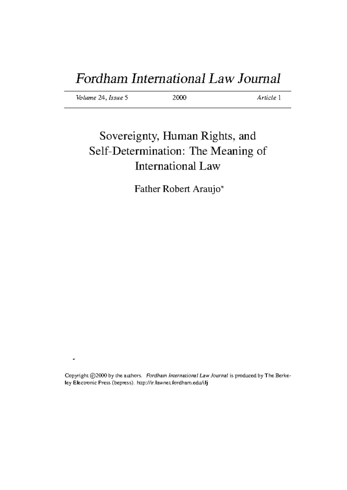 Sovereignty, Human Rights, and International Law: An Analysis - Studocu