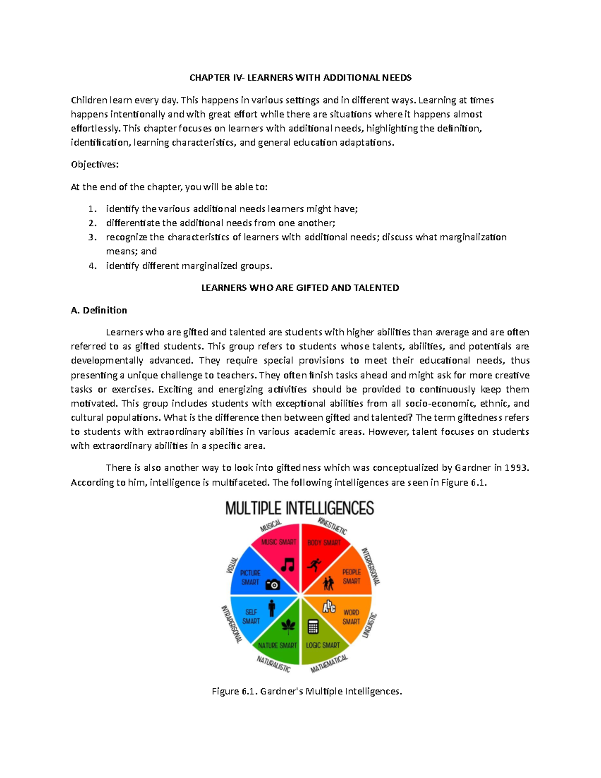 LMS-Module-CHAPTER IV: Learners with Additional Needs & Giftedness ...
