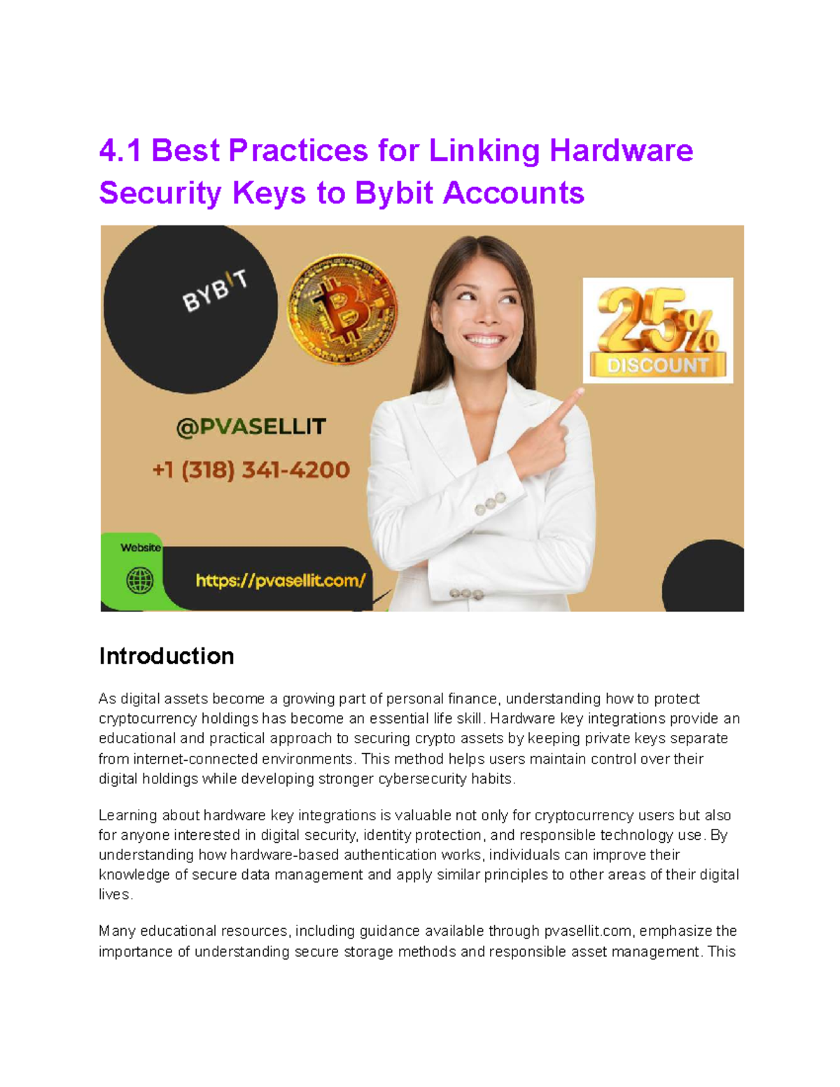 4.1 Best Practices for Linking Hardware Security Keys to Bybit Accounts ...