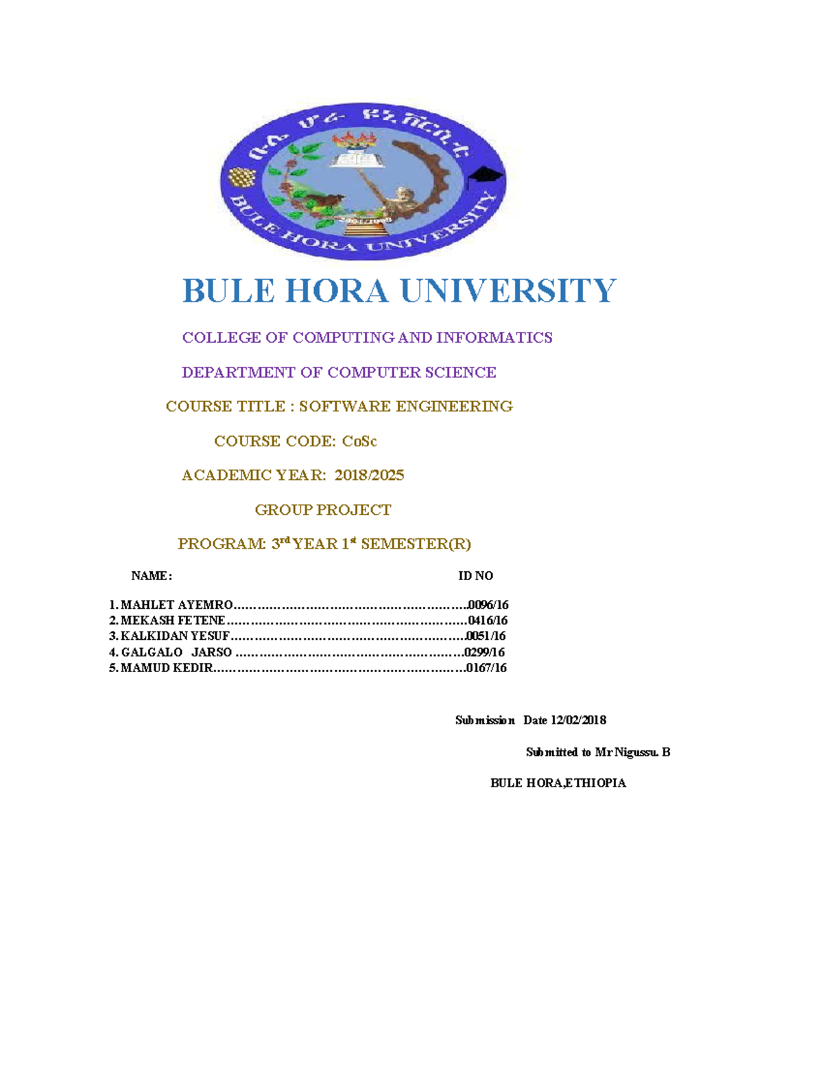 Library Management System Project for CoSc - 3rd Year 1st Sem - Studocu