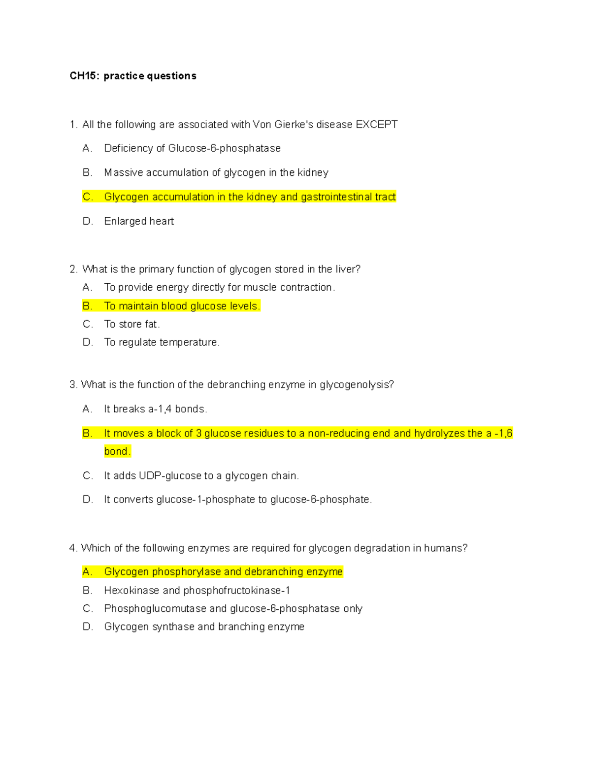 Practice Problems CH15 & CH16 with Answers - Studocu