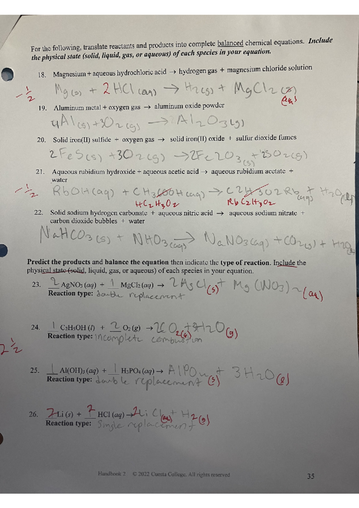 IMG 0402 - Intro Chem With FAL Balancing Chemical Equations Page 3 ...