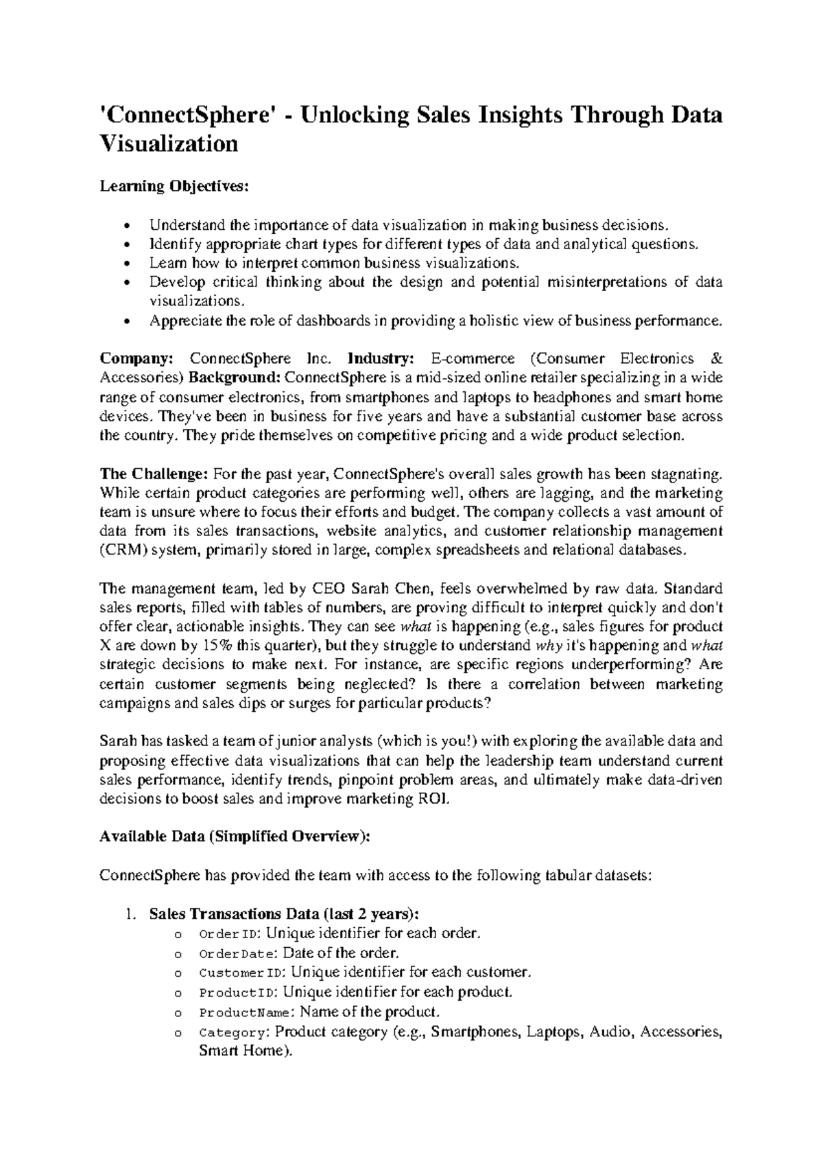 Case Study Week 2: Data Visualization for Sales Insights at ...