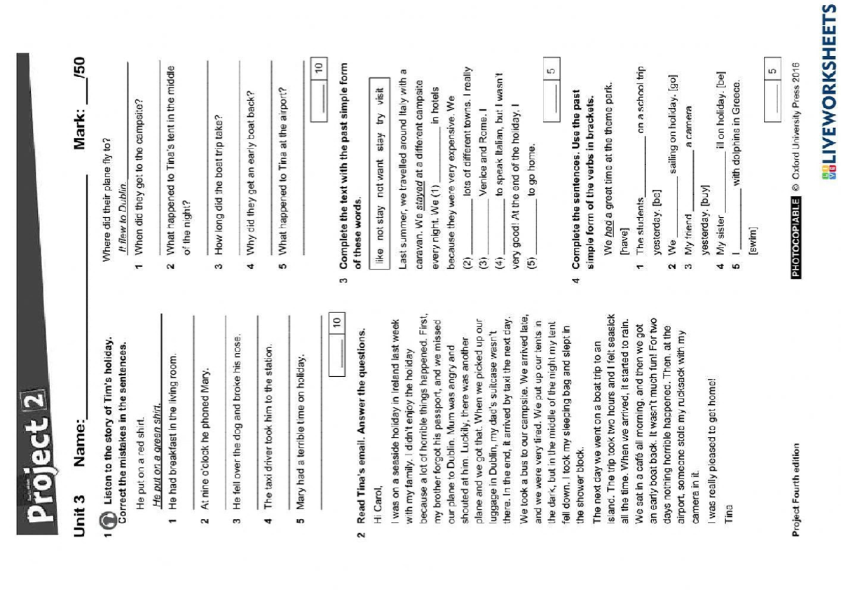 Project 2 Unit 3 - English Test Notes - Studocu