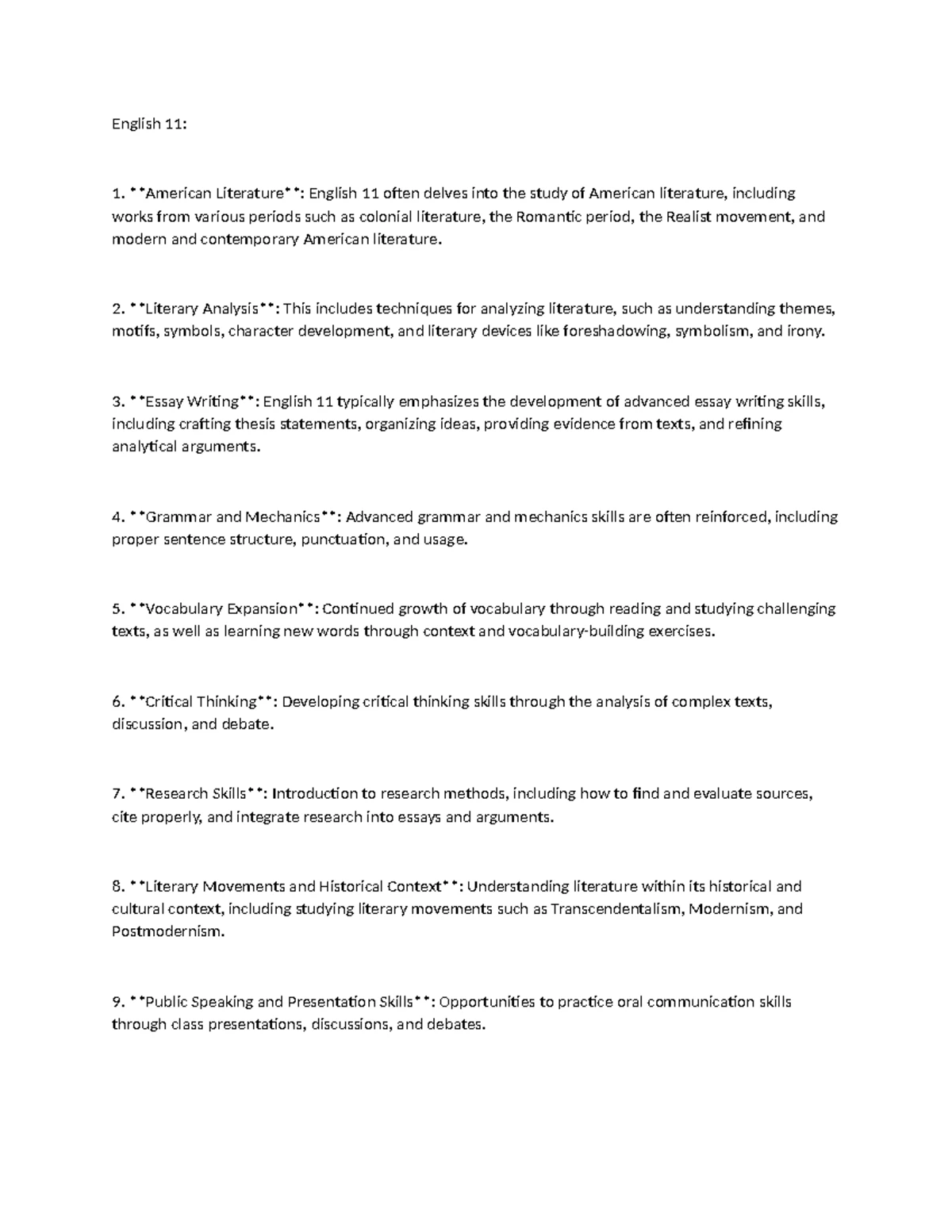 Grade 7 english 4 - NOTES - Subject: English Language Arts Grade: 7 ...