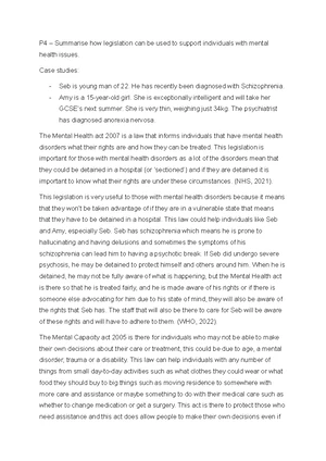 M1 - Unit 24, Health and Social Care OCR level 3 - M1 – Explain how ...