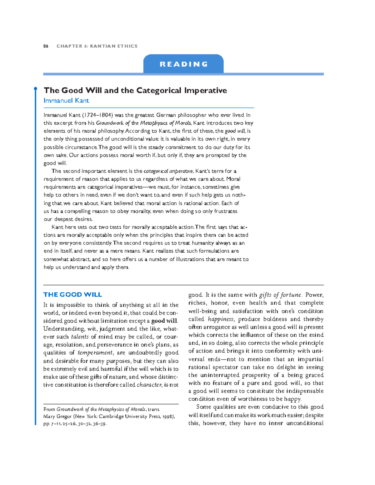 The Good Will and The Categorical Imperative - Immanuel Kant - 86 ...