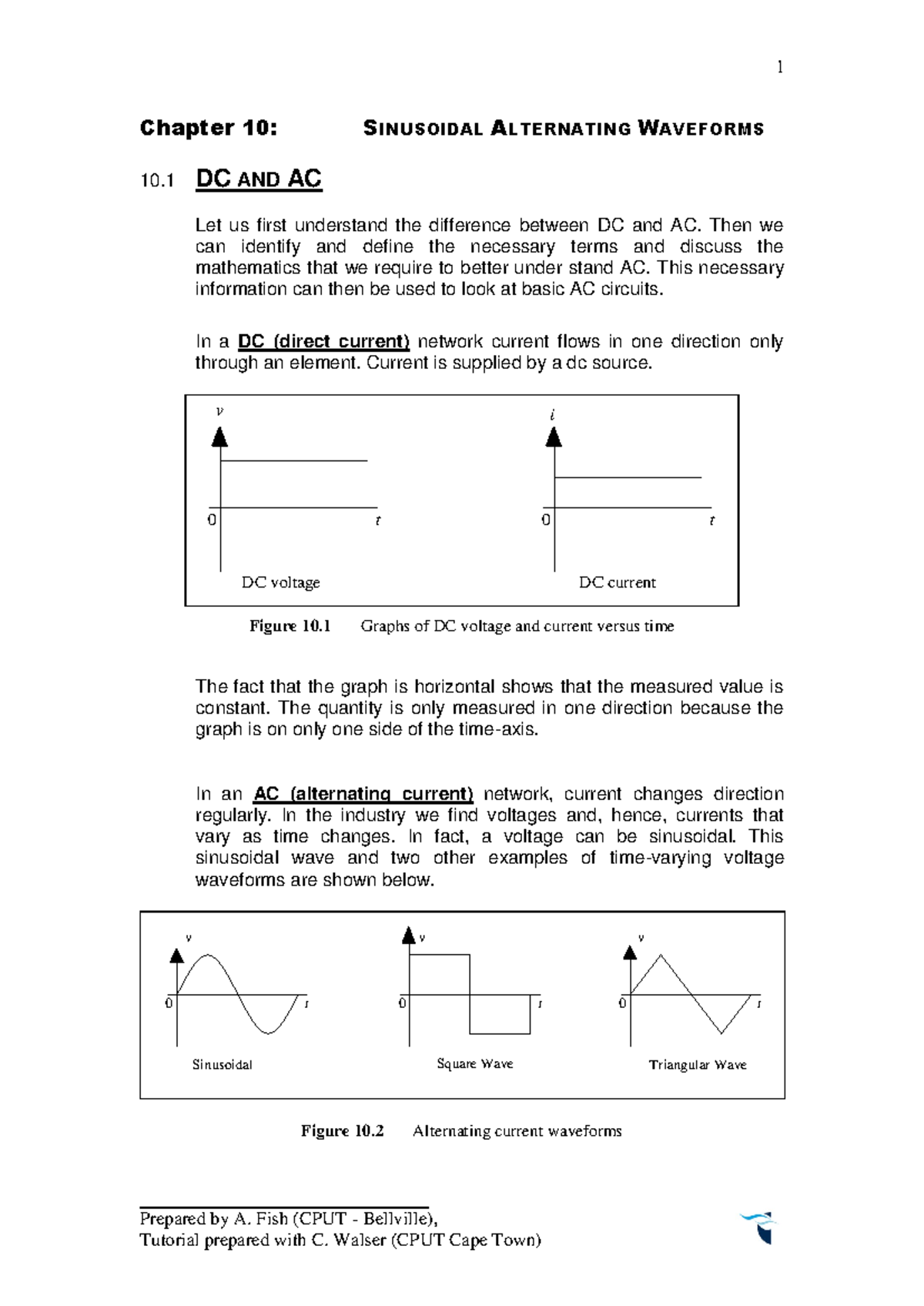 Chapter 10-Sinusoidal AC waveforms (2009 ) with Tut - 1 Chapter 10 ...
