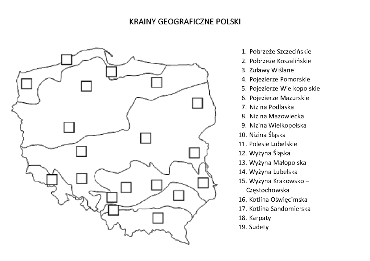 Sprawdzian Geografia Klasa 6 Dział 1 Krainy Geograficzne Polski: Przegląd Regionów i Forma cji - Studocu